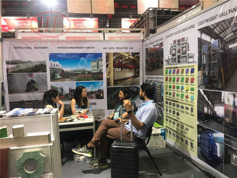 Hongfa attend Canton Fair to show concrete block machines