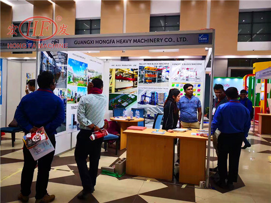 Hongfa concrete block and panel machines at the Con Expo Bangladesh