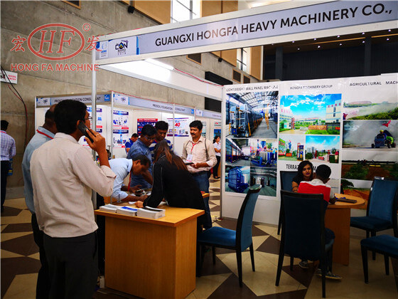 Hongfa concrete terrazzo tile making machines at the Con Expo Bangladesh